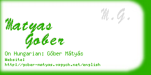 matyas gober business card